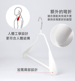 【德國MAWA】德國原裝進口 無痕止滑 時尚外套大衣衣架42cm 10入/黑, , large