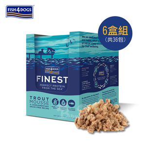 【倆寶貝精品館】海洋之星FISH4DOGS 海藻精華鱒魚慕斯(犬用)  6盒(100gｘ36包)
