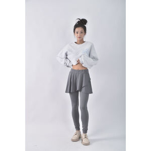 (M) kodz高腰質感韻律綠色長褲二手衣