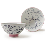 [豐名日本餐具] 4.0"碗 兔子 粉 / C04RB0-189, , large