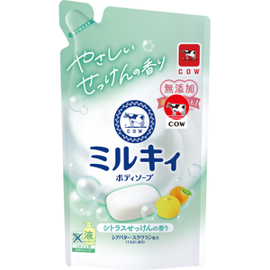 牛乳石鹼精華沐浴乳補充包柚子果香400ml