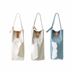 【上手家居】懸掛式衛生紙套 白色(衛生紙盒/車用面紙盒/面紙套/紙巾盒/車用面紙套/衛生紙收納/衛生紙掛袋/吊掛面紙套), , large