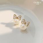 【Gulicc】古莉可 耳環 蝴蝶結珍珠耳飾, , large