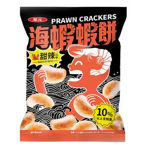 [箱購]華元海蝦蝦餅甜辣口味120g克 x 10包