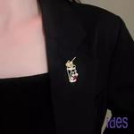 [ides愛蒂思] 輕珠寶時尚設計彩寶系列珍珠胸針/珍珠奶茶, , large