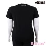 KINGO-大尺碼-女款 圓領T恤-丈青-414140, , large