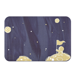 【怪獸】rubber anne 10秒頂吸 夜光版 軟式珪藻土吸水地墊 星際流浪 (60x40cm) -紫系列