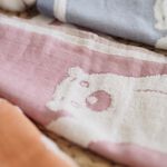 [Kaimei Cotton Industry] 12 entered into the group, random and excellent, high quality untwisted yarn, Imabari small square towel/handkerchief/hand towel/sweat wipe/spit towel, bear greeting style, , large