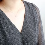 【Angel & Me】方形 粉晶 (水波鍊) s925 純銀項鍊 情人節 禮物, , large