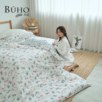 BUHO 天然嚴選純棉雙人加大四件式床包被套組-(多款任選), , large
