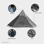 【Treewalker 萊茂】黑膠印地安帳 (4-6人), , large