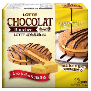 LOTTE 巧克力布雪蛋糕-起司口味(12顆裝)