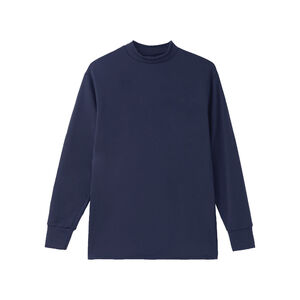 蓄熱保暖男高領刷毛上衣-丈青L~XL