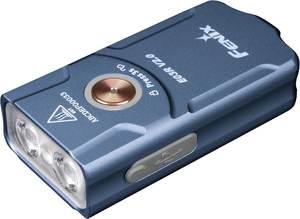 [FENIX] V2.0 500流明 90米 全金屬鑰匙圈手電筒 紅白雙光源 一鍵操控 清新藍灰/E03R