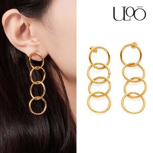 ULOO Glimmer 環環相繫耳環-金色 UE1001610