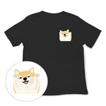 JZ TEE 柴犬-貼玻璃 印花短袖T恤, , large