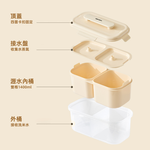 【上手家居】煮飯微波便當盒-1400ml 奶油色(加熱便當盒/微波保鮮盒/微波盒/分隔保鮮盒), , large