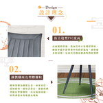 【Hampton 漢汀堡】葛瑞斯皮面餐椅(黑腳)-石頭灰, , large