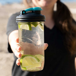 Ball® 32oz/950ml 寬口梅森罐飲料隨行杯-藍黑色 reCAP Mason Jars Lid POUR cap 全新升級防漏/飲料隨行杯/提把蓋/飲料蓋/冷水壺, , large