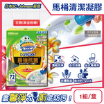 [日日好物]日本SC Johnson莊臣-最強洗淨防污推桿式馬桶清潔凝膠38g+推桿1支/盒-花香(黑金粉標)(坐式馬桶去尿漬消臭黏凍,免刷洗潔廁香氛凍,鑽石型凝凍可沖約720次), , large