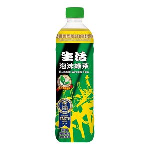 生活泡沫綠茶-微甜Pet590ml