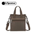 Lesportsac 迷你方型托特包 通勤隨身包 肩背手提袋 手機包 送禮 禮物 女包 男包 情人節禮物(摩卡咖啡)L252-3714PB-RA20, , large