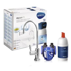 [送濾水瓶] BRITA P1000型濾水器共2芯-硬水軟化型(贈品為安裝時送達)