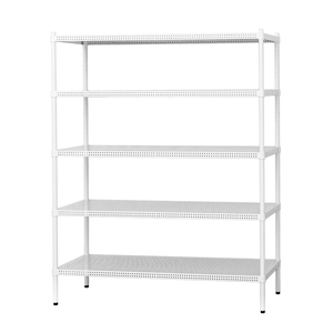 【Y HOUSE】120x45x180cm perforated plate five-layer shelf perforated plate shelf iron rack - paint white