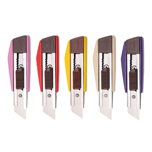 NT 易攜式 無折痕 重型 自動鎖定 美工刀 顏色隨機 / 支 ZL-1P 