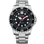 CITIZEN 星辰 大三針運動機械錶-黑/43mm NJ0120-81E, , large