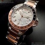 [星晴錶業]ARMANI手錶,42mm,AR00077銀白色錶面玫瑰金錶殼金銀相間精鋼錶帶款, , large