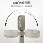 【aibo】雙扇葉折疊頸掛/手持兩用風扇-HA-FAN1146-G可可灰, , large