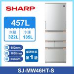 SHARP SJ-MW46HT五門左右開除菌冰箱, , large