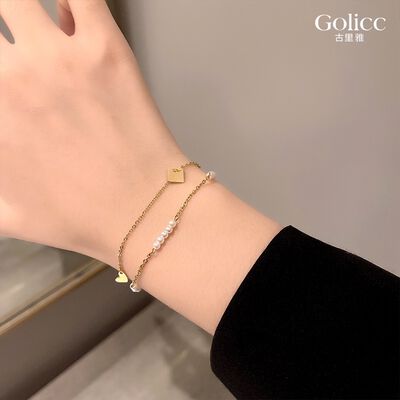【Gulicc】古莉可 手鍊 ins風復古雙層珍珠手鍊