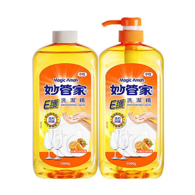 [箱購] 妙管家E護洗潔精(壓頭+重灌)1000g克 x 2 x 6Set組