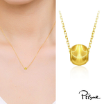【Prisme Gold】黃金項鍊 4mm貓眼金珠 鍊墜項鍊 (金重：約0.03錢±0.01), , large