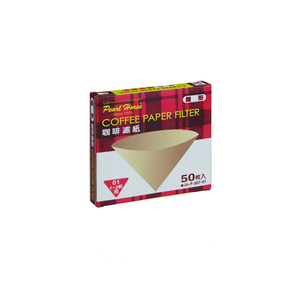 PEARL HORSE Cone Coffee Filters – 1–2 Cup, 50 Sheets | Unbleached, Natural Paper – JA-P-007-01