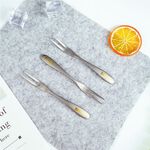 【純鈦水果點心叉 10入】叉子 蛋糕叉 水果叉 甜點叉子 鈦餐具, , large