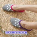 [Kaimei Cotton Industry] 8 pairs set, random and excellent, MIT made in Taiwan, heel non-slip pure cotton invisible socks, colorful dots, , large