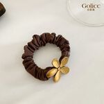 【Gulicc 】古莉可 髮圈 韓版金屬長方花朵髮圈, , large