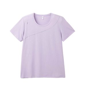 女冰彈波紋運動上衣-嫩紫XL