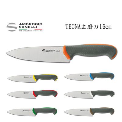蓋瑞廚物【SANELLI 義大利製 TECNA 主廚刀 16 cm】止滑柄 廚房刀 調理刀 廚刀 主廚刀 西式主廚刀