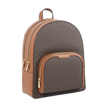 Michael Kors Jaycee 金字塗層帆布拉鍊口袋大款後背包(棕色), , large