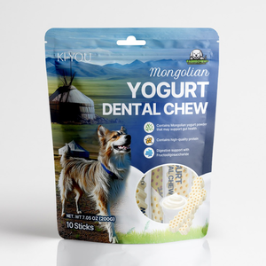 KI-YOU 汪布啾 軟式潔牙骨 寵物 蒙古優格蜂巢狀潔齒棒200g