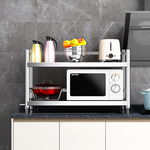 【誠宜居家】90x50x60公分 (三面圍欄-二層不鏽鋼置物架)升級款加粗加厚-加強底部橫梁 收納架 不鏽鋼置物架 不銹鋼置物架 廚房不銹鋼置物架 置物架 家電架 廚房架 架子, , large