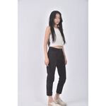 (M) evis jeans丹寧牛仔質感棉質黑色長褲二手衣, , large