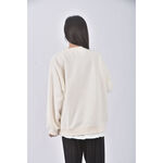 (XL) mm slx韓牌質感圓領假兩件杏色長袖上衣二手衣, , large