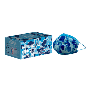 Laitest Medical Facemask camo-blue (box)