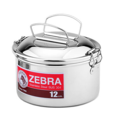 斑馬圓型雙層便當0.6L