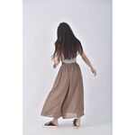 (S) 高腰質感收腰棕色長褲二手衣, , large